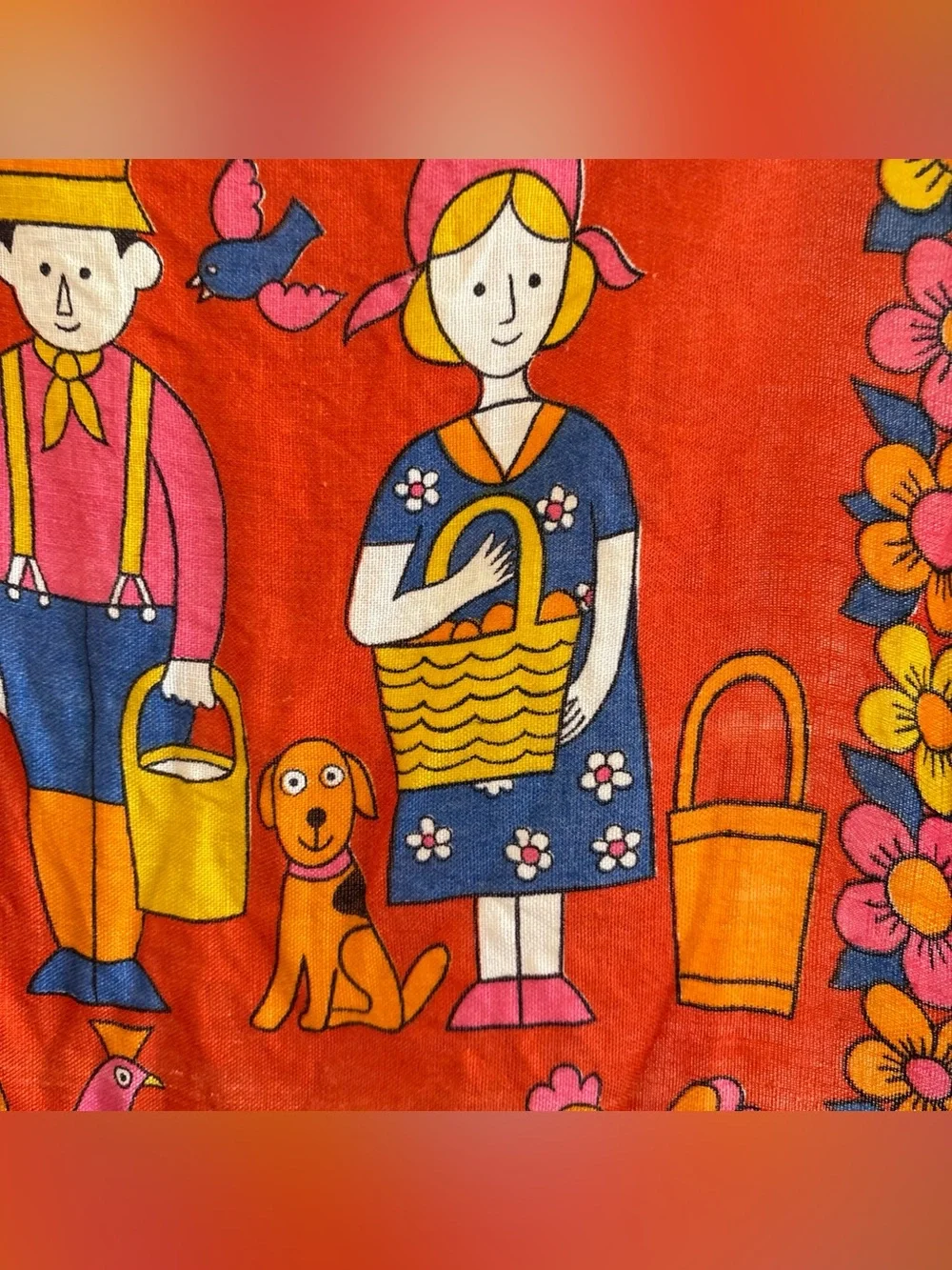 Pure Irish Linen Old Bleach Tea Towel 653 Ireland Approx 29x18 Folk Art Farm MCM